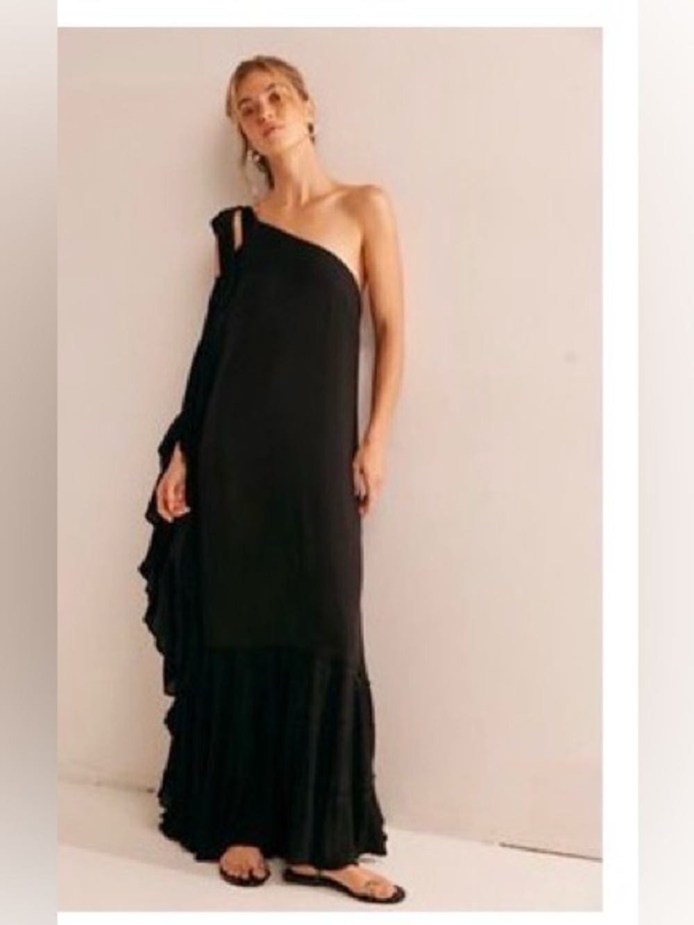 Free People Elisa maxi one shoulder dress